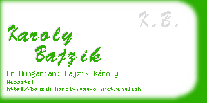 karoly bajzik business card